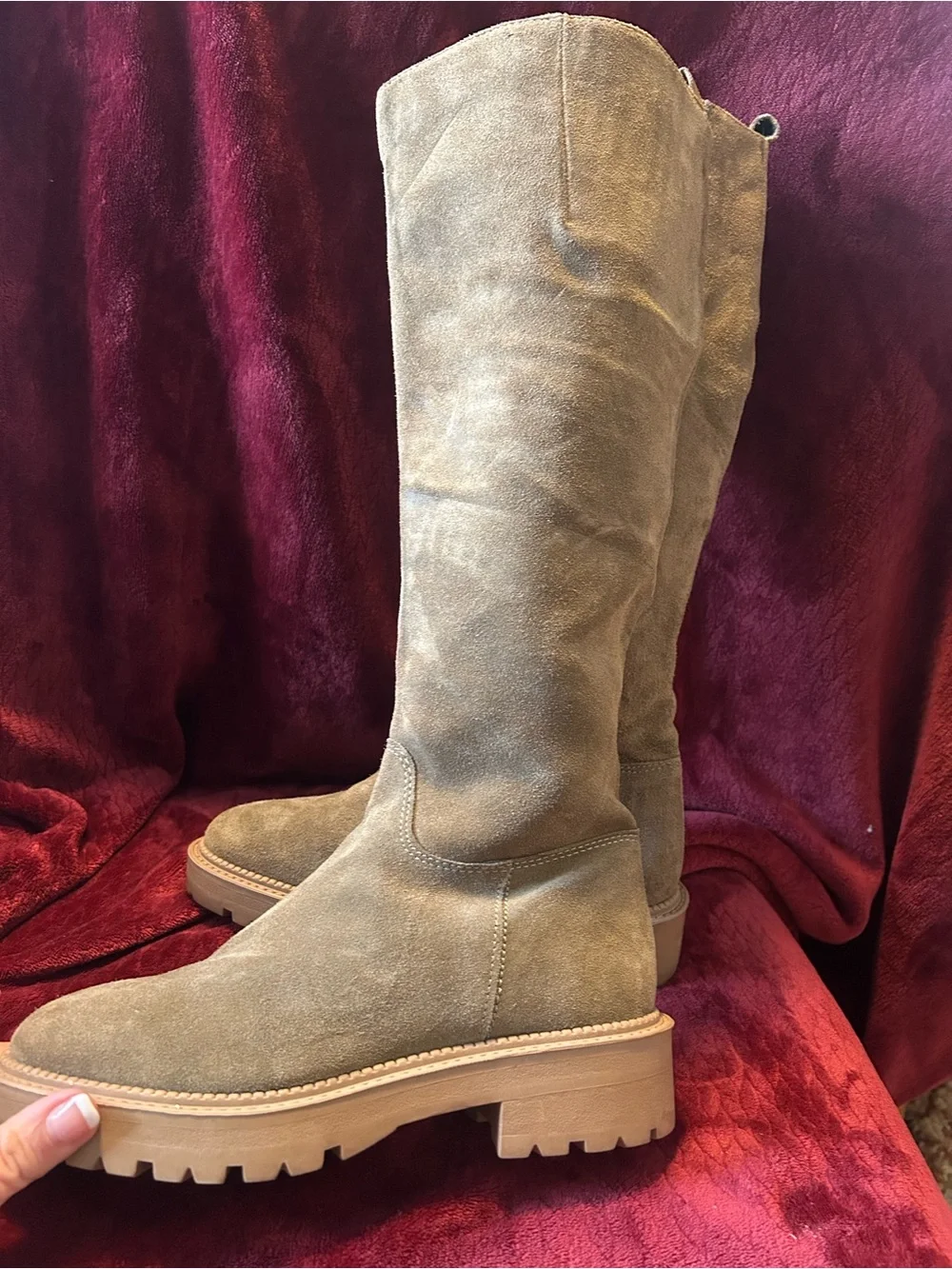 GOSH Sueded Zip Up Lug Sole Boots